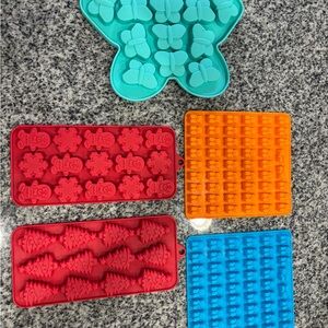 Silicone Ice Cube Trays / Candy Molds, bear and Christmas